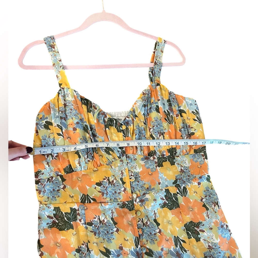 Abercrombie & Fitch Vibrant Floral Maxi Dress - Orange and Blue - Picture 7 of 12